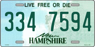 NH license plate 3347594