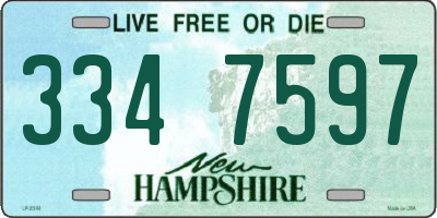 NH license plate 3347597
