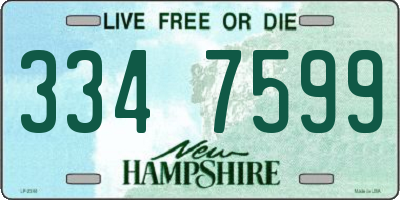 NH license plate 3347599