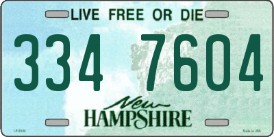 NH license plate 3347604