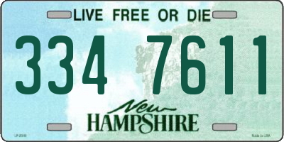 NH license plate 3347611