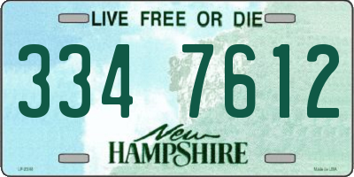 NH license plate 3347612