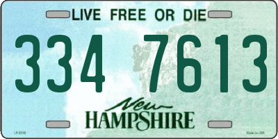 NH license plate 3347613