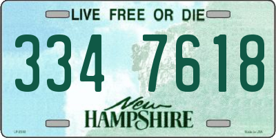 NH license plate 3347618