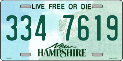 NH license plate 3347619