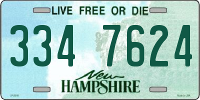 NH license plate 3347624