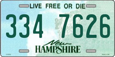 NH license plate 3347626