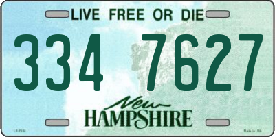 NH license plate 3347627