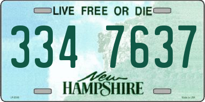 NH license plate 3347637