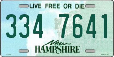 NH license plate 3347641