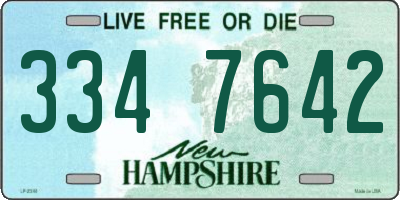 NH license plate 3347642