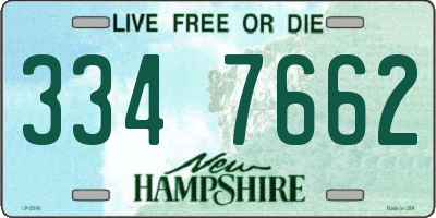 NH license plate 3347662