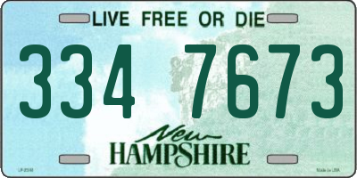 NH license plate 3347673