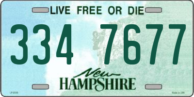 NH license plate 3347677