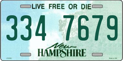 NH license plate 3347679