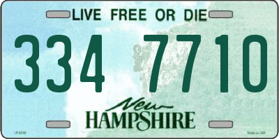 NH license plate 3347710