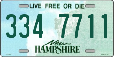 NH license plate 3347711