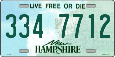 NH license plate 3347712