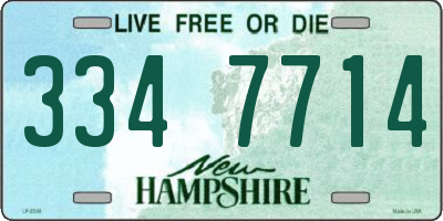 NH license plate 3347714