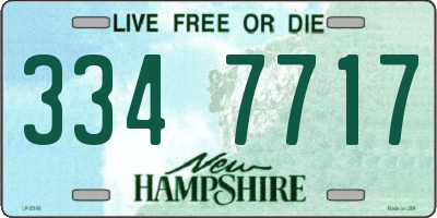NH license plate 3347717