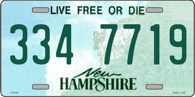 NH license plate 3347719