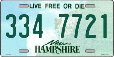 NH license plate 3347721
