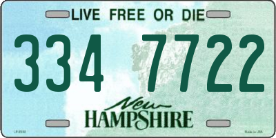 NH license plate 3347722