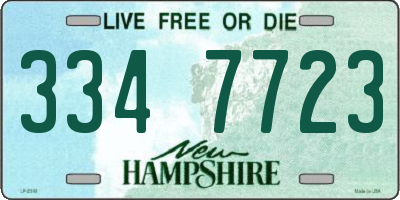 NH license plate 3347723