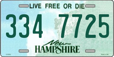 NH license plate 3347725
