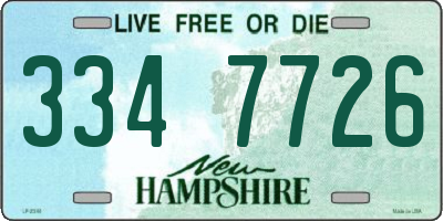 NH license plate 3347726