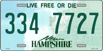 NH license plate 3347727