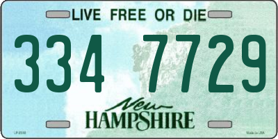NH license plate 3347729