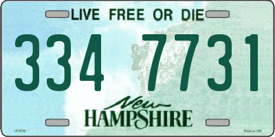 NH license plate 3347731
