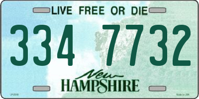 NH license plate 3347732