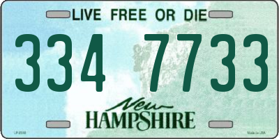 NH license plate 3347733
