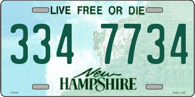 NH license plate 3347734