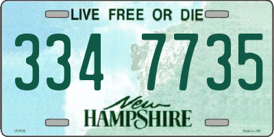 NH license plate 3347735