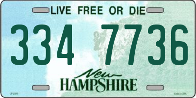 NH license plate 3347736