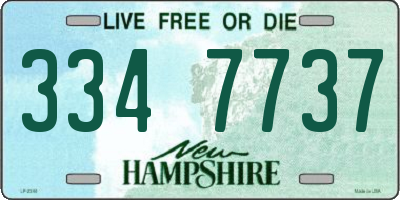 NH license plate 3347737