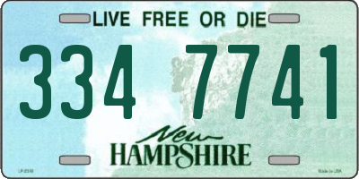 NH license plate 3347741