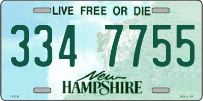 NH license plate 3347755
