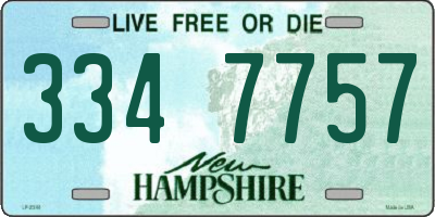 NH license plate 3347757