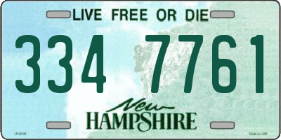NH license plate 3347761