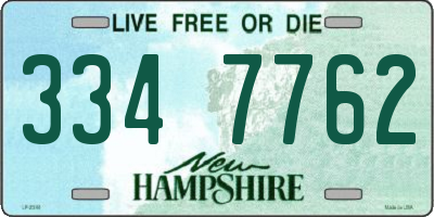 NH license plate 3347762