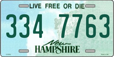 NH license plate 3347763