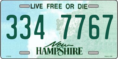 NH license plate 3347767