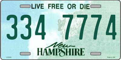 NH license plate 3347774
