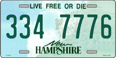 NH license plate 3347776