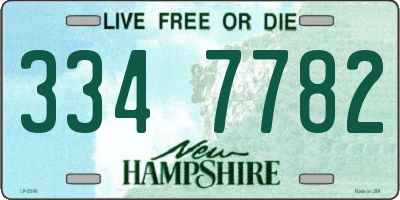 NH license plate 3347782