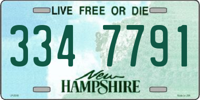 NH license plate 3347791